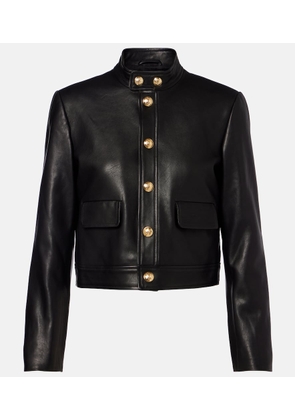 Nili Lotan Hadley cropped leather jacket