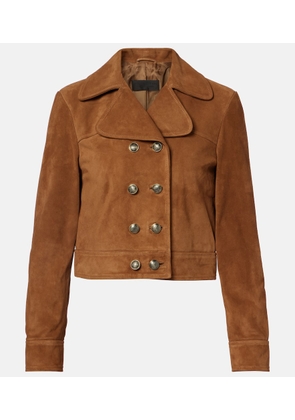 Nili Lotan Cassidy cropped suede jacket