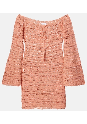 Anna Kosturova Bella crochet cotton minidress