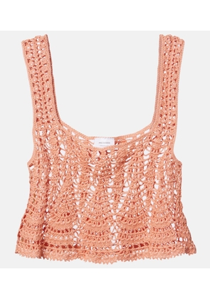 Anna Kosturova Cotillion crochet cotton crop top