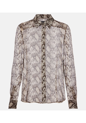 Nili Lotan Gaia snake-print silk shirt