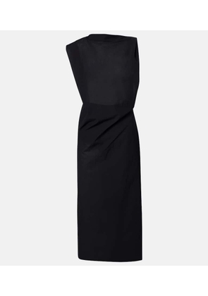 Jacquemus Drap cotton-blend poplin midi dress