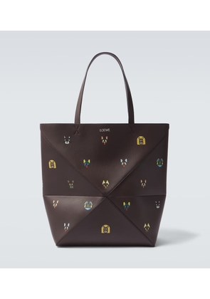 Loewe x Louis Wain Puzzle Fold Cats leather tote bag