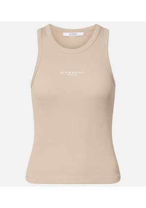 Givenchy Logo ribbed-knit cotton jersey tank top
