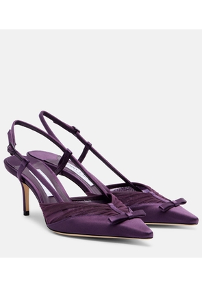 Jimmy Choo Afia 65 satin slingback pumps