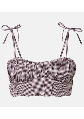 Faithfull Pelea gingham cotton crop top