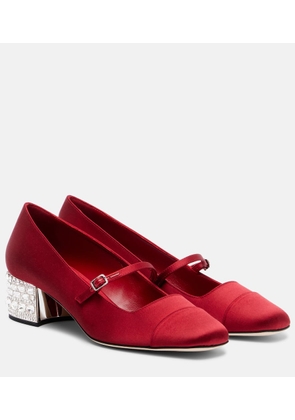 Jimmy Choo Elisa 45 embellished satin pumps