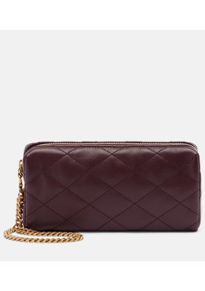 Saint Laurent Cassandre quilted leather wallet on chain