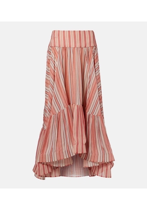 Zimmermann Rebellion striped midi skirt