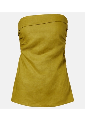 Faithfull Caen strapless linen top
