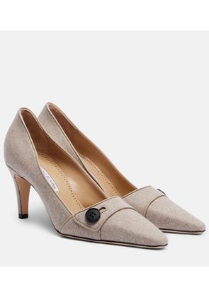 Manolo Blahnik Lulumae 70 herringbone pumps