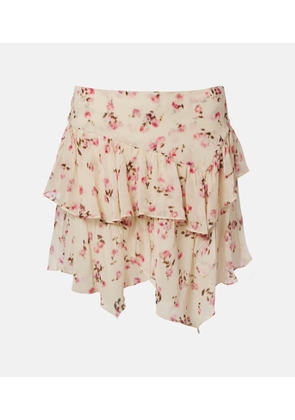 Marant Etoile Floral ruffled miniskirt