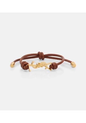 Saint Laurent Cassandre leather bracelet