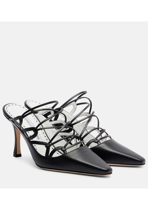 Manolo Blahnik Netas 90 leather mules
