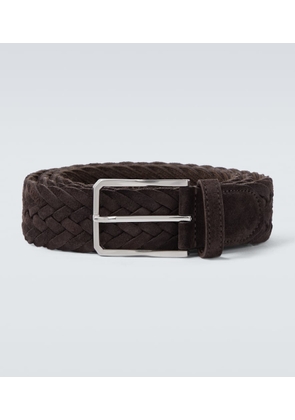 Canali Braided suede belt