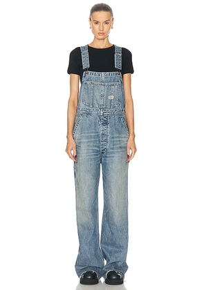 R13 D'Arcy Overall in Lena Blue - Blue. Size S (also in ).