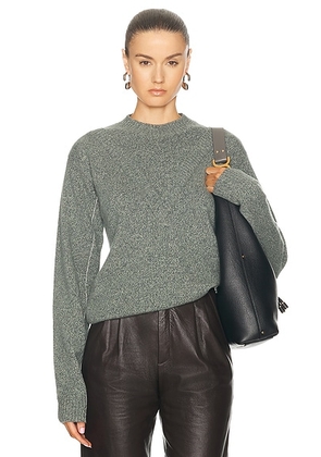 RABANNE Pullover Cardigan in Green Melange - Olive. Size L (also in ).