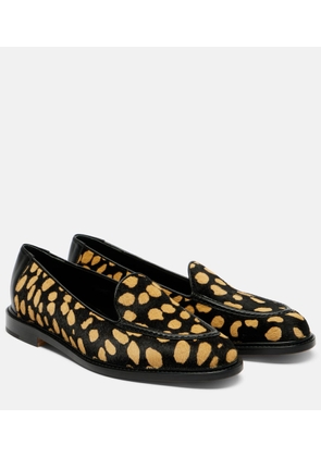 Manolo Blahnik Maxy calf hair loafers