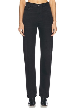 Toteme Classic Cut Full Length Straight Leg Jeans in Faded Black - Black. Size 28 (also in ).
