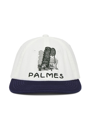Palmes 6-Panel Cap in White-Navy - White. Size all.