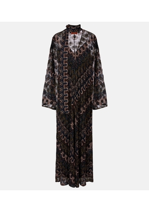 Missoni Chevron lame maxi dress