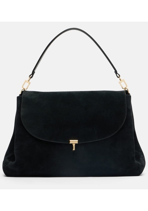 Toteme T-Lock suede shoulder bag