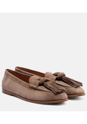 Aquazzura Freddie suede loafers