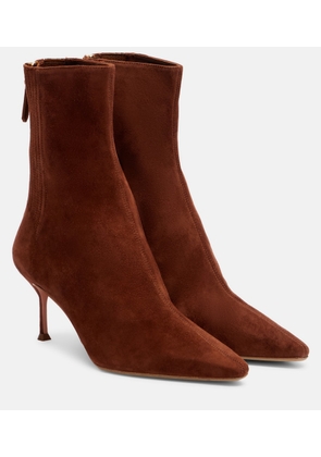 Aquazzura Saint Honore 65 suede ankle boots