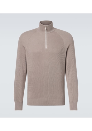 Brunello Cucinelli Cotton half-zip sweater