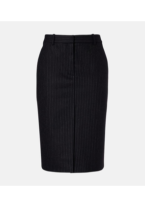 Nina Ricci Pinstriped wool-blend pencil skirt