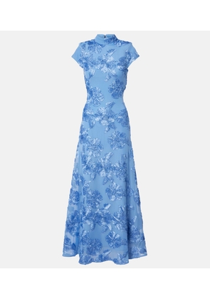 Rotate Floral embroidered maxi dress