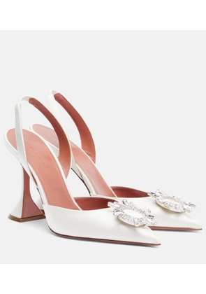 Amina Muaddi Begum 70 satin slingback pumps