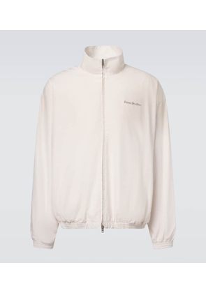 Acne Studios Logo cotton poplin bomber jacket