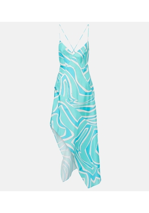 Pucci Labirinto silk satin midi dress
