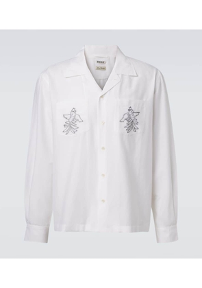 Bode Embroidered cotton and silk shirt