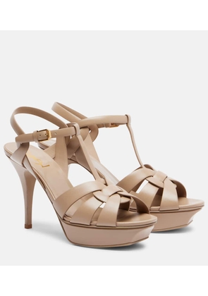 Saint Laurent Tribute 105 leather platform sandals