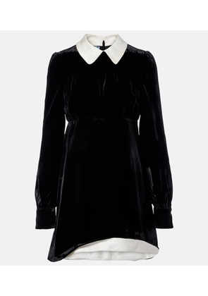 Prada Asymmetric velvet minidress