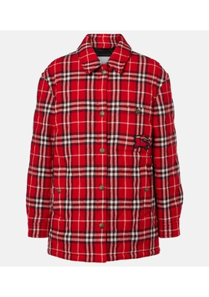 Burberry Burberry Check padded wool jacket
