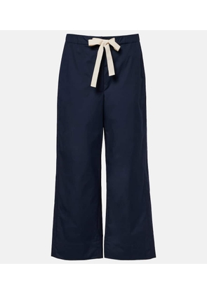'S Max Mara Argento cotton wide-leg pants