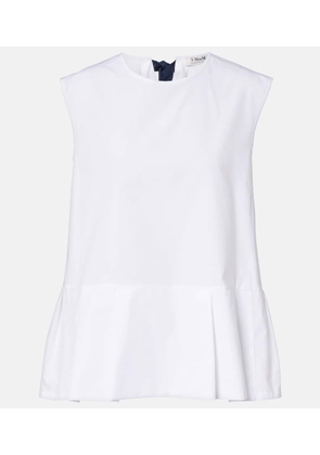 'S Max Mara Brava peplum cotton poplin top