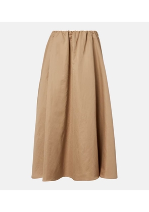 Brunello Cucinelli Cotton-blend midi skirt