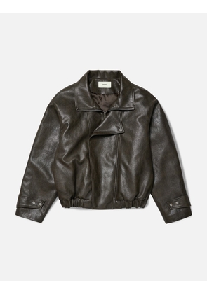 Faux Leather Bomber Jacket