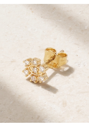 Sydney Evan - Eye Flower 14-karat Gold Diamond Single Earring - One size