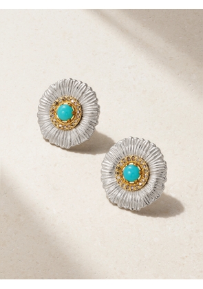 Buccellati - Daisy Gold-plated Sterling Silver, Agate And Diamond Earrings - One size