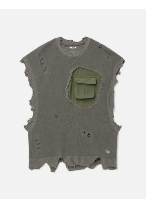 Destroyed Knit Vest