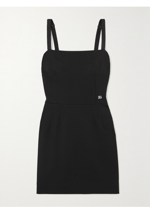 Dolce & Gabbana - Embellished Stretch-jersey Mini Dress - Black - IT36,IT38,IT40,IT42,IT44,IT46,IT48,IT50