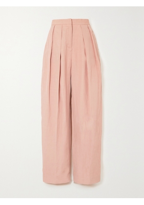 Stella McCartney - Pleated Woven Straight-leg Pants - Pink - IT34,IT36,IT38,IT40,IT42,IT44,IT46,IT48