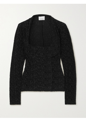 Isabel Marant - Dwayne Flocked Crepe Blouse - Black - FR 34,FR 36,FR 38,FR 40,FR 42,FR 44