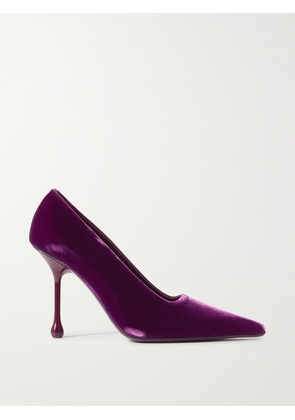 Jimmy Choo - Ixia 95 Velvet Point-toe Pumps - Purple - IT35,IT35.5,IT36,IT36.5,IT37,IT37.5,IT38,IT38.5,IT39,IT39.5,IT40,IT40.5,IT41,IT41.5,IT42
