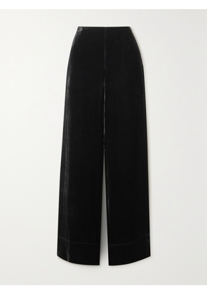 TOTEME - Velvet Wide-leg Pants - Black - DK32,DK34,DK36,DK38,DK40,DK42